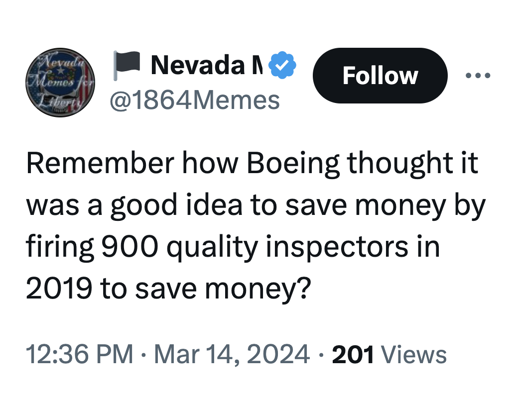 19 More Tweets and Reactions to Boeing’s Ongoing Downfall
